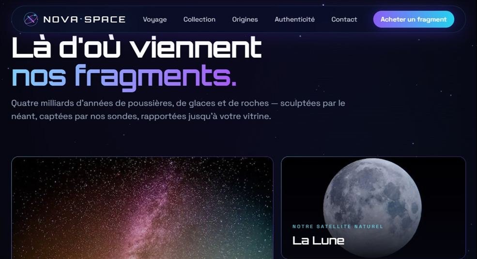 Nova Space — origine des fragments